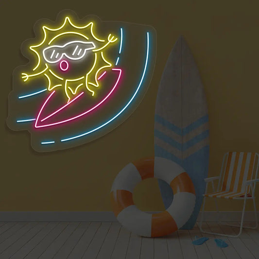 Sunny Surfer Neon Sign