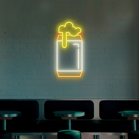 Beer Can Bar Neon Sign - Multicolor