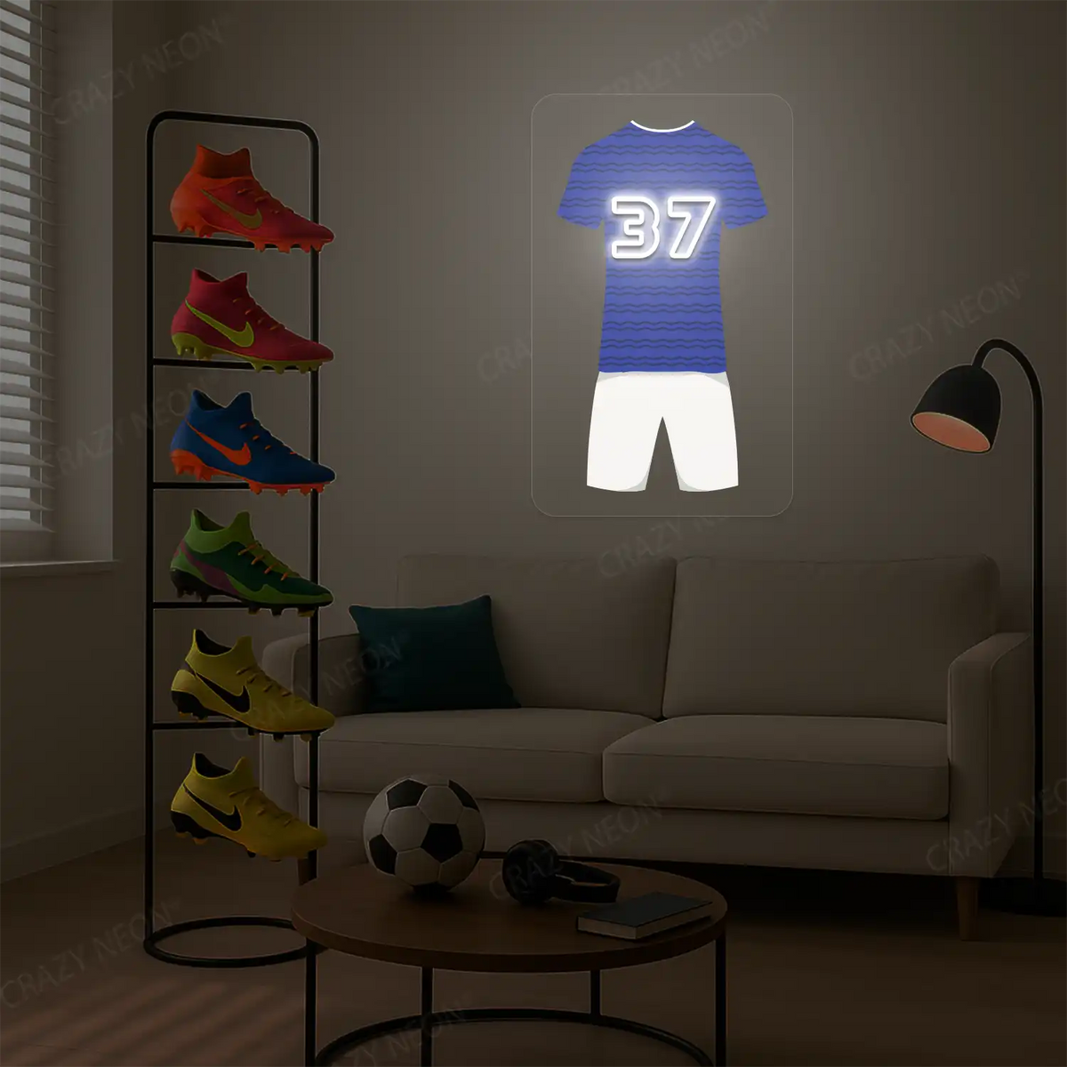 EVE Jersey Football Neon Artwork Sign