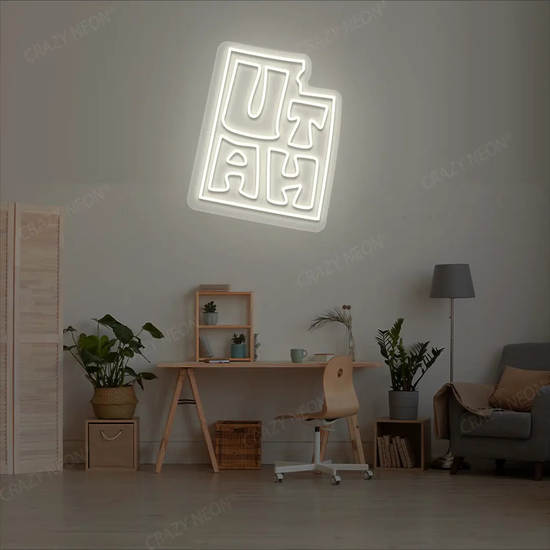 UTAH Map Neon Sign