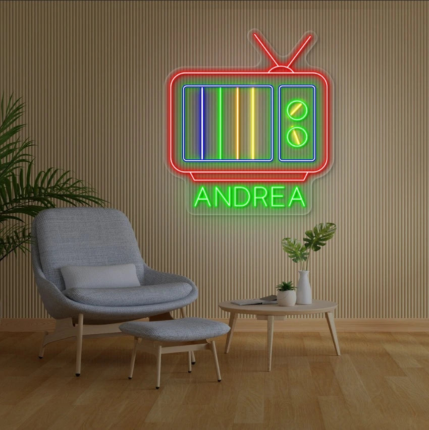Tele-Box Vintage Neon Sign