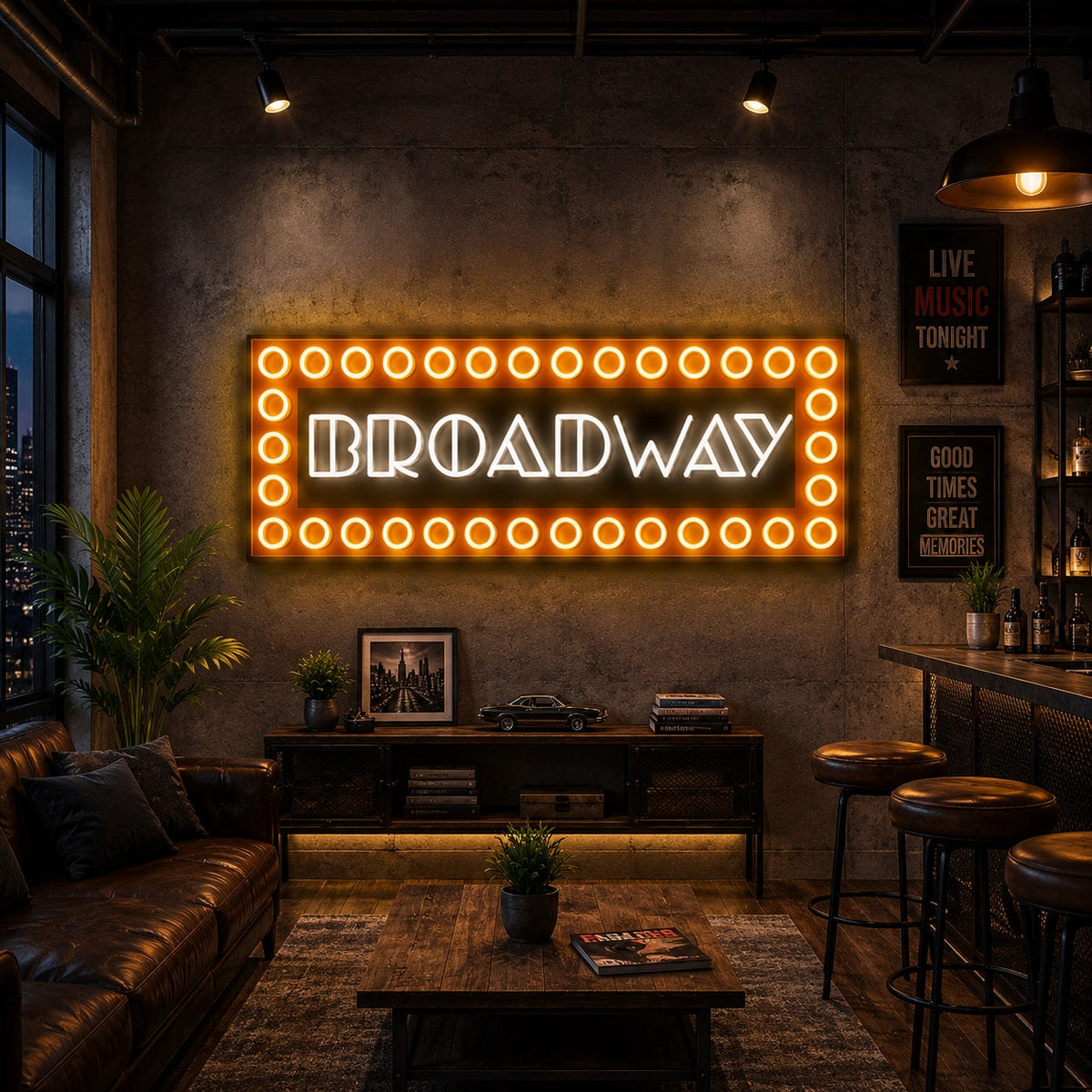 Broadway Marquee LED Vintage Neon Sign