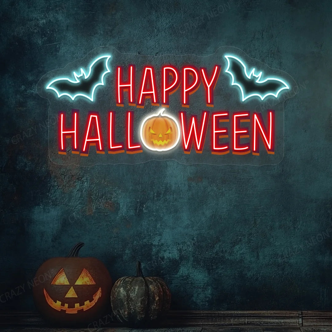 Happy Halloween Neon Artwork