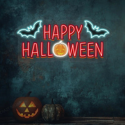 Happy Halloween Neon Artwork