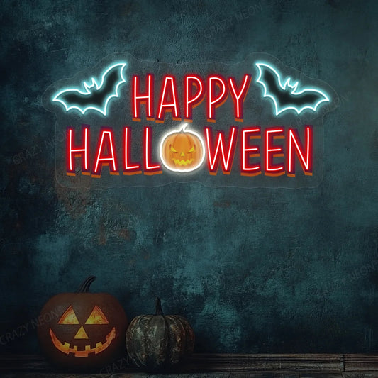 Happy Halloween Neon Artwork