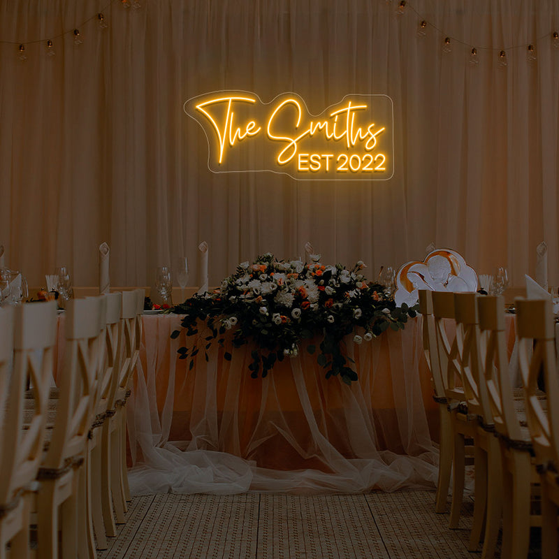 Personalized Name With Est Year Neon Sign