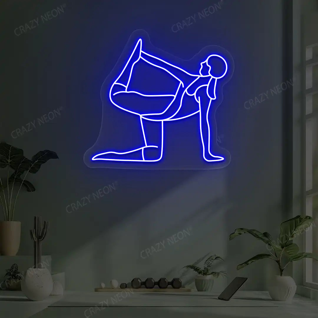 Ardha Dhanurasana Yoga Neon Sign