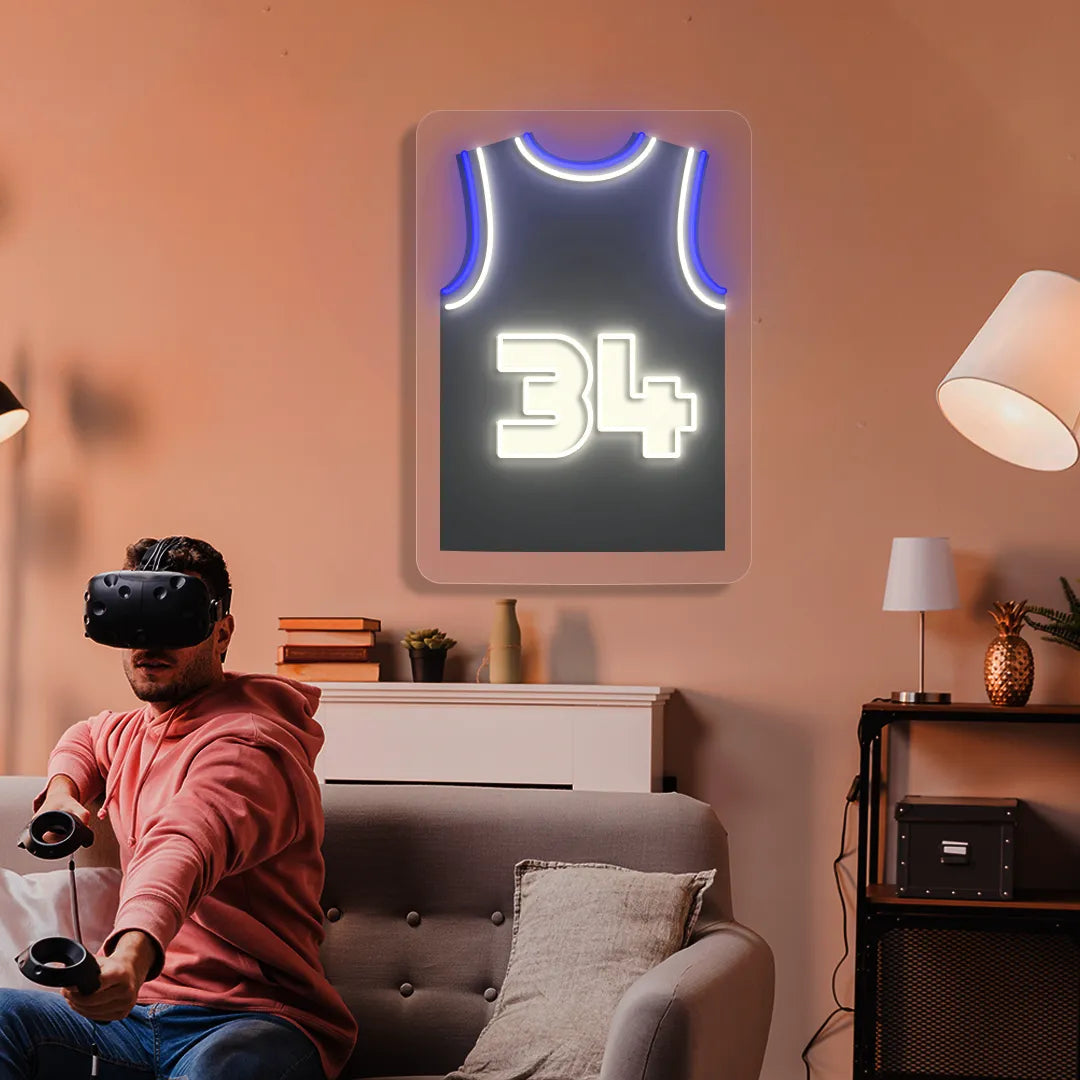 MIL Jersey Basketball Neon Artwork Sign