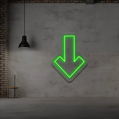 Down Arrow Neon Sign