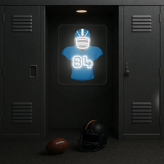 IND Jersey Football Neon Artwork Sign