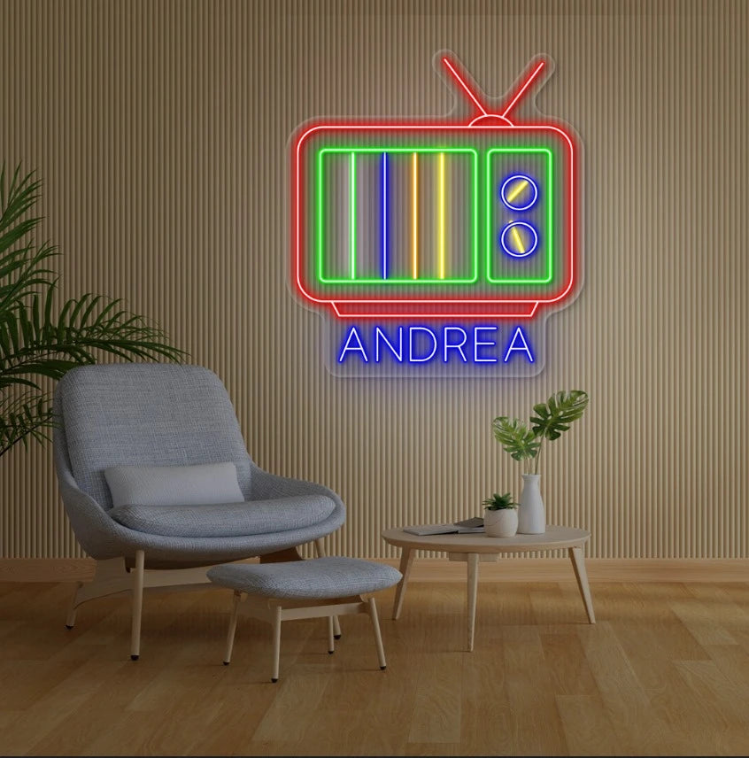 Tele-Box Vintage Neon Sign