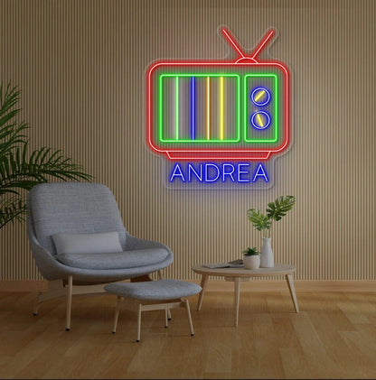 Tele-Box Vintage Neon Sign