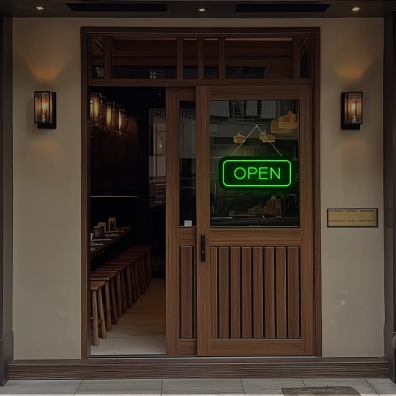Open and Close Neon Sign