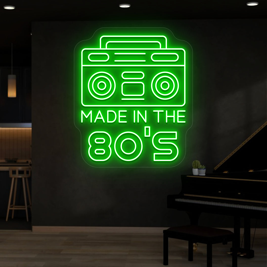 Made in the 80s Stereo Vintage Neon Sign
