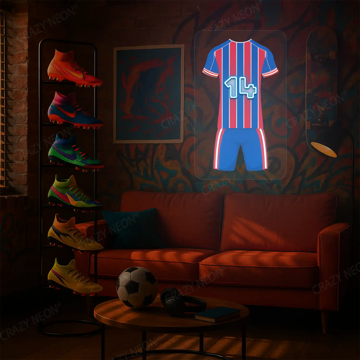 CRY Jersey Football Neon Artwork Sign