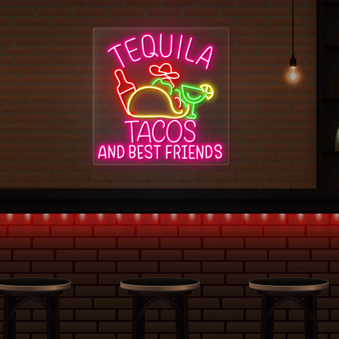 Tequila and Tacos Neon Artwork Sign