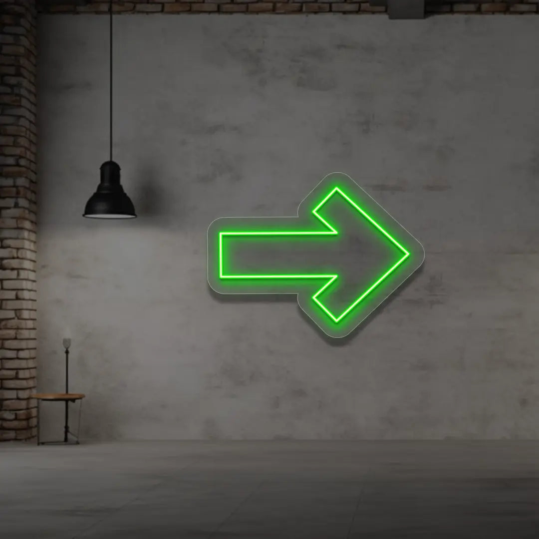Right Arrow Neon Sign