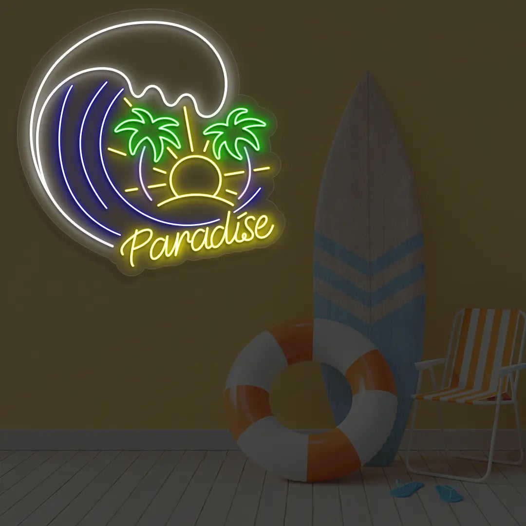 Paradise Beach Neon Sign