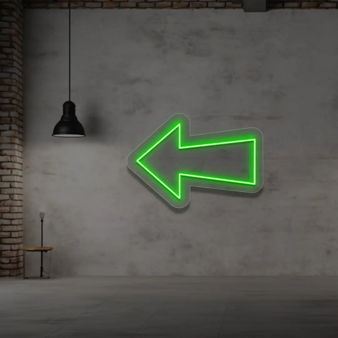 Left Arrow Neon Sign
