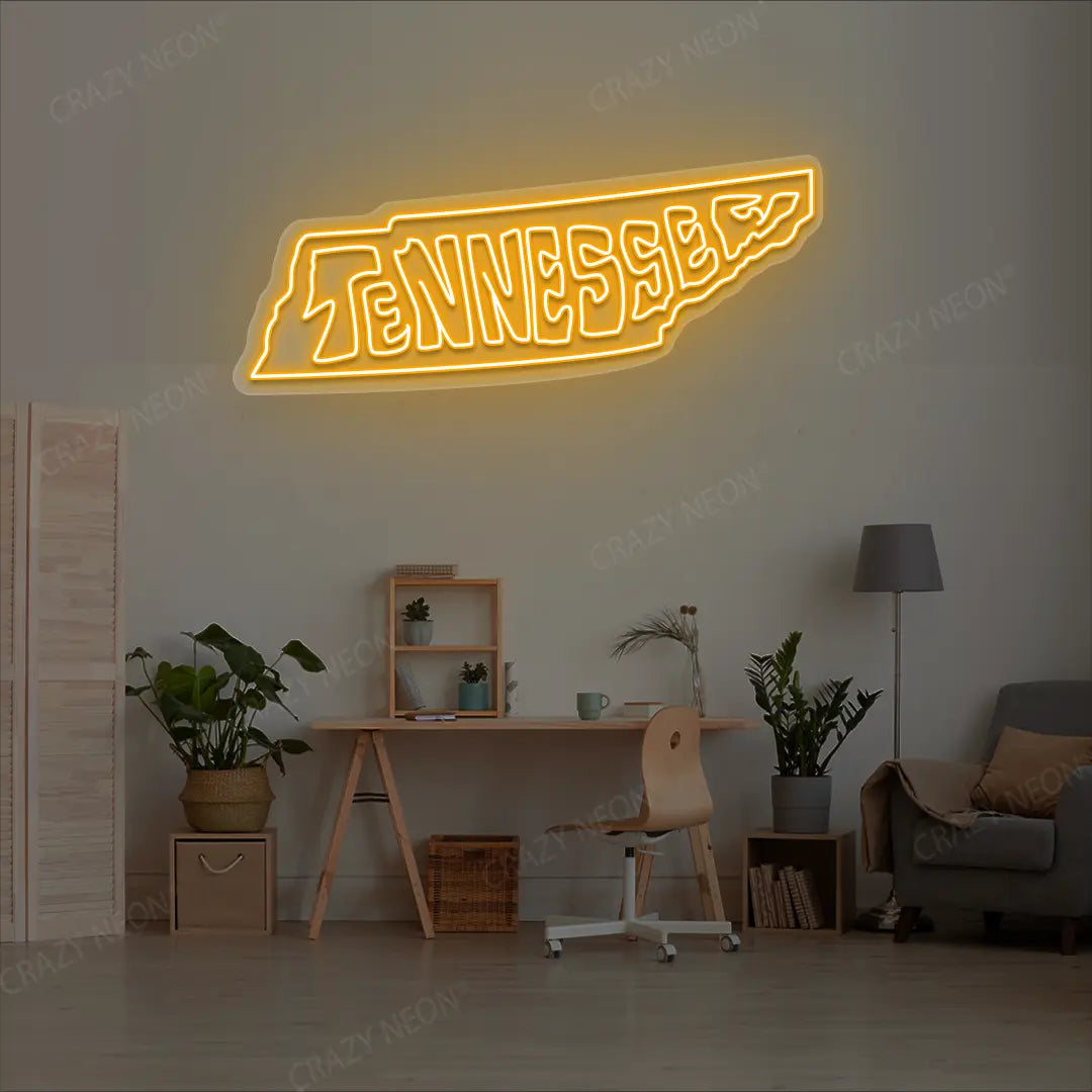 TENNESSEE Map Neon Sign