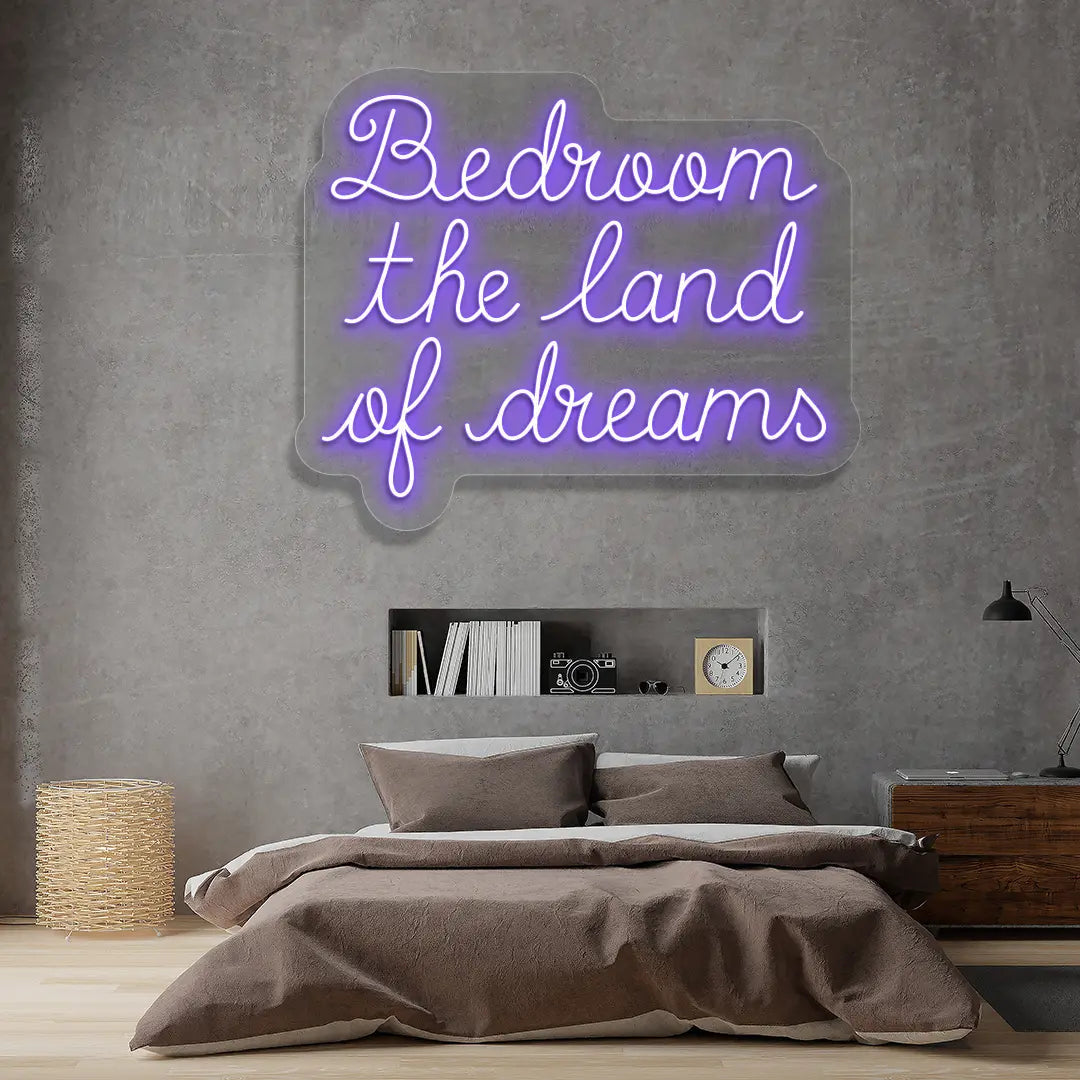 Bedroom The Land Of Dreams Neon Sign