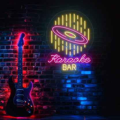 Karaoke Bar Night Neon Sign