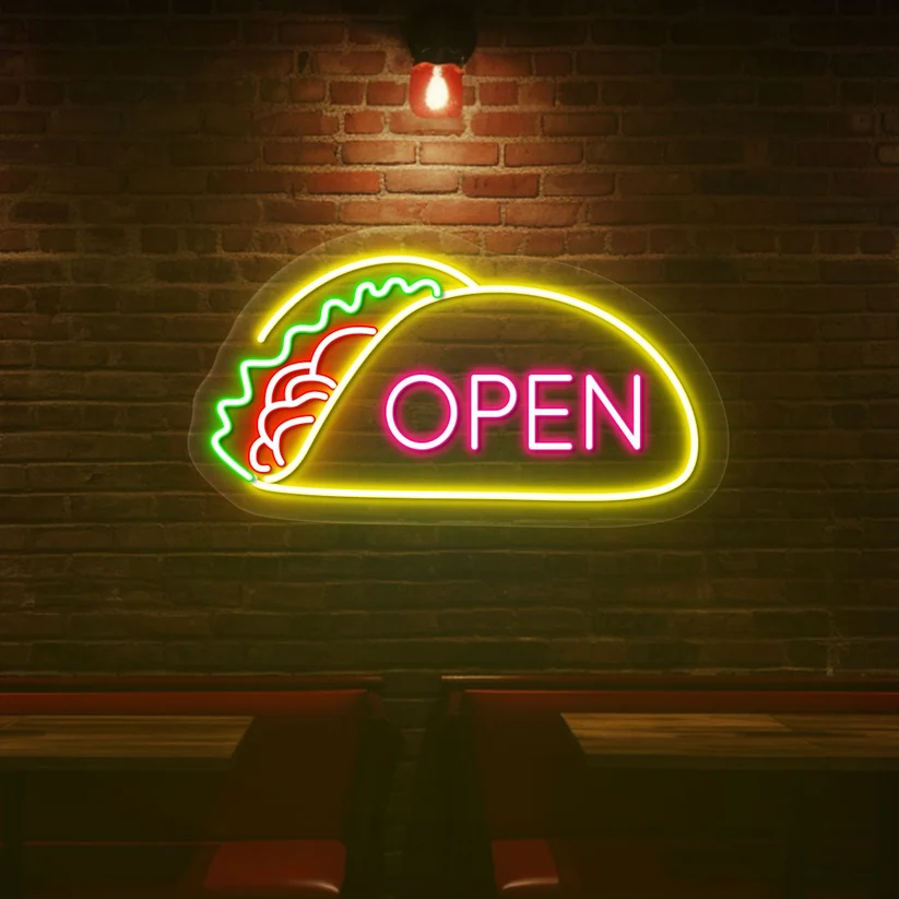 Tacos Open LED Neon Sign