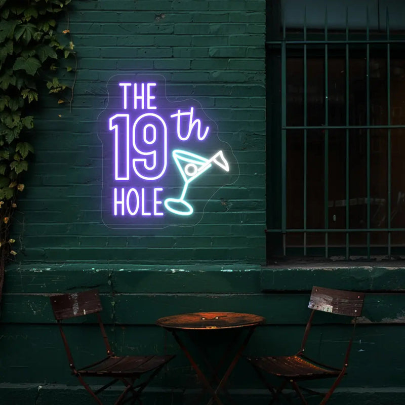 The 19th Hole Golf Neon Sign