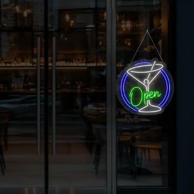 Cocktail Open Neon Sign