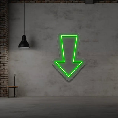 Down Arrow Neon Sign