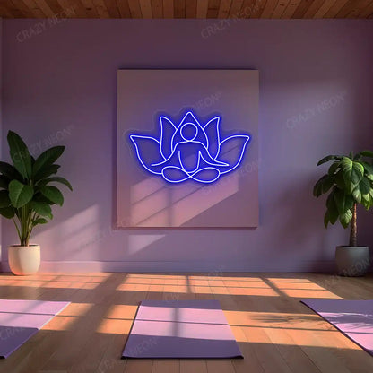 Lotus Meditation Neon Sign