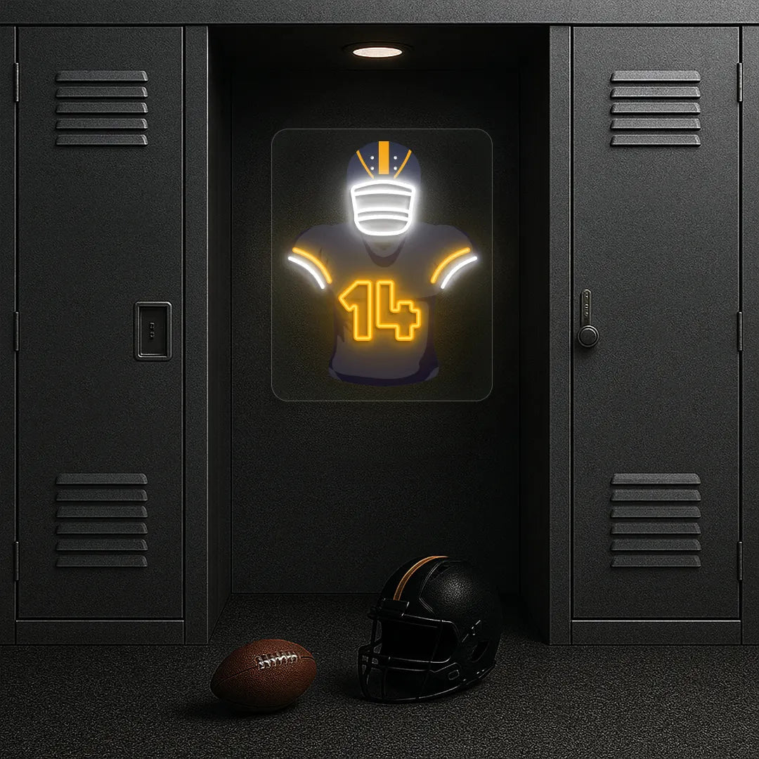 DEN Jersey Football Neon Artwork Sign