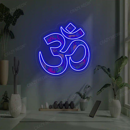 Psychedelic OM Neon Artwork Sign