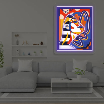 Pharaonic Abstract Neon Artwork Sign