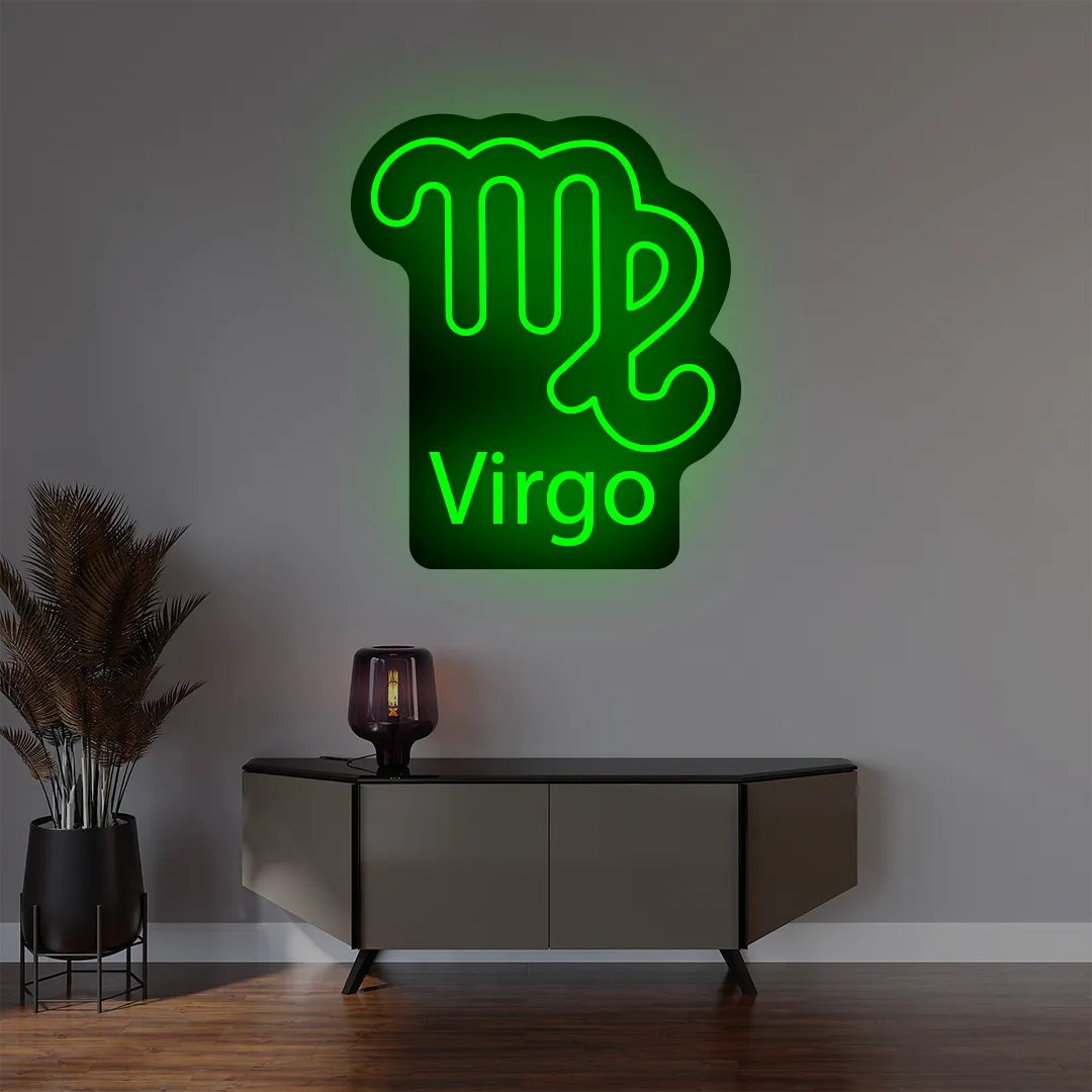 Virgo Zodiac Illuminated Sign