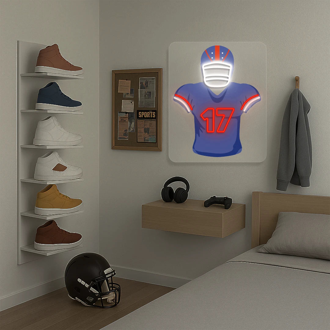 BUF Jersey Football Neon Artwork Sign