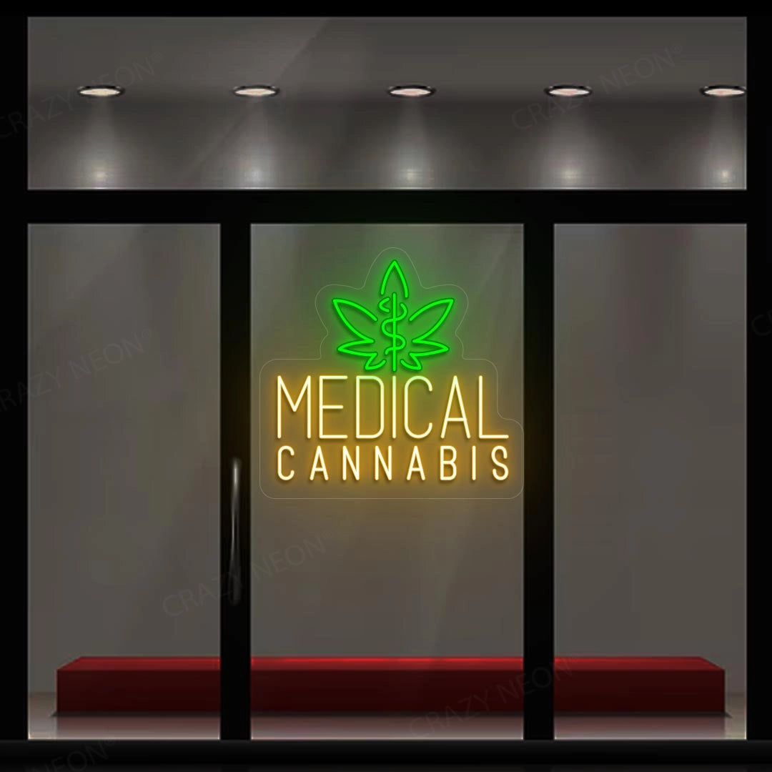 Medical Cannabis Leaf Neon Sign