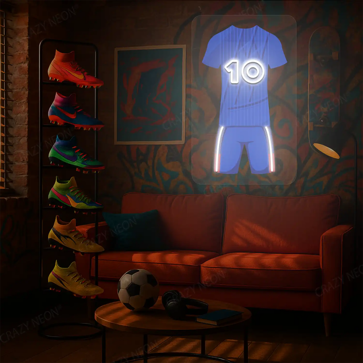 CHE Jersey Football Neon Artwork Sign