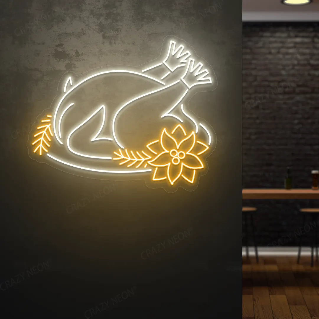 Festive Turkey Neon Sign