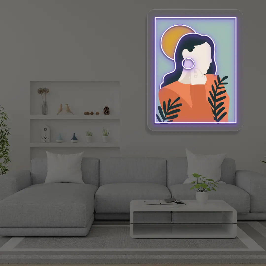 Calm Aura Abstract Neon Artwork Sign