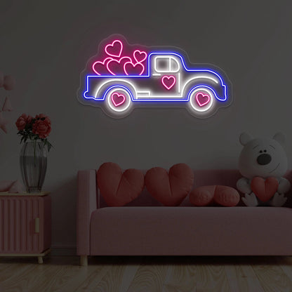 Delivering Love Truck Neon Sign