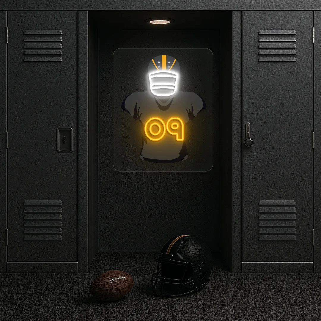CIN Jersey Football Neon Artwork Sign