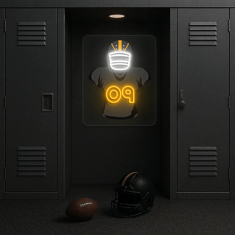 CIN Jersey Football Neon Artwork Sign