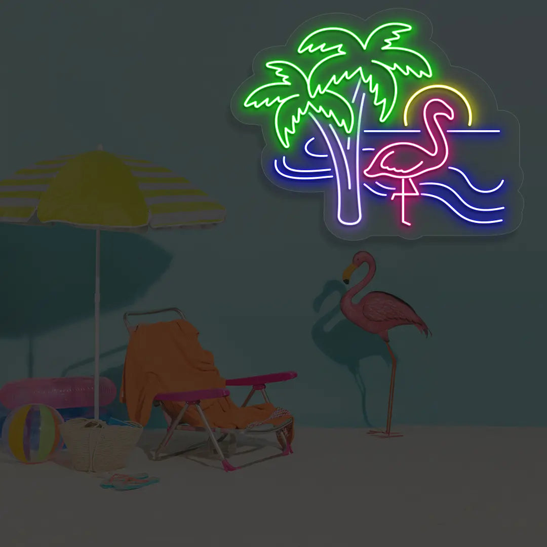 Tropical Flamingo Neon Sign
