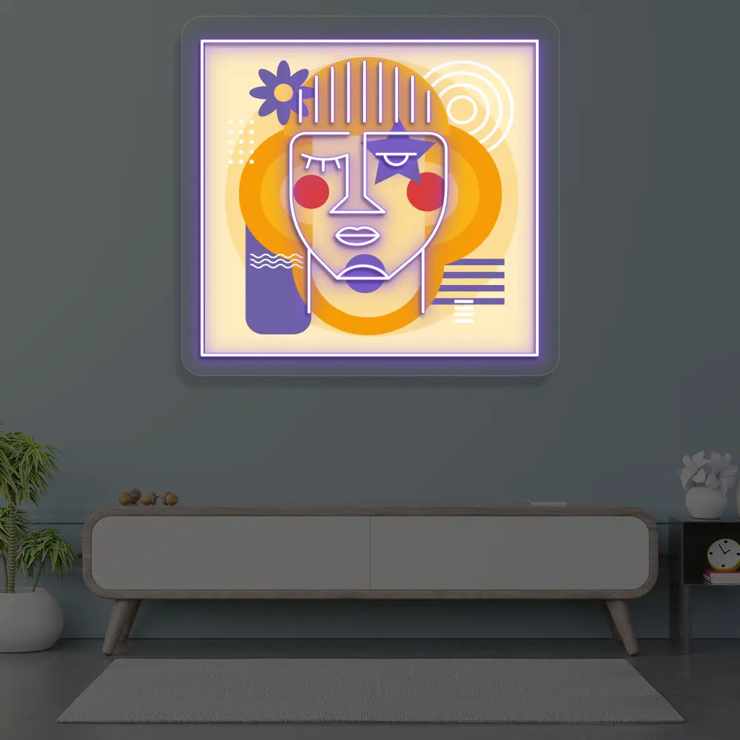 Urban Pop Abstract Neon Artwork Sign