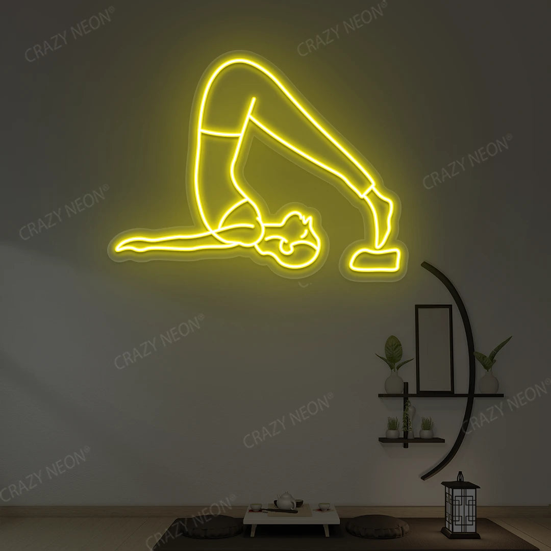 Halasana Yoga Neon Sign