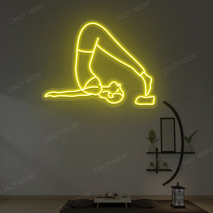 Halasana Yoga Neon Sign