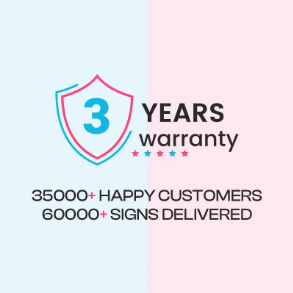 Rectangle Shape Open Neon Sign (Red-Blue)