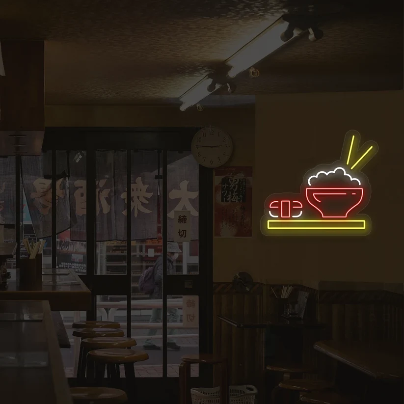 Sushi & Rice Bowl Neon Sign