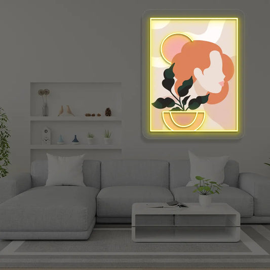 Flora Portarit Abstract Neon Artwork Sign